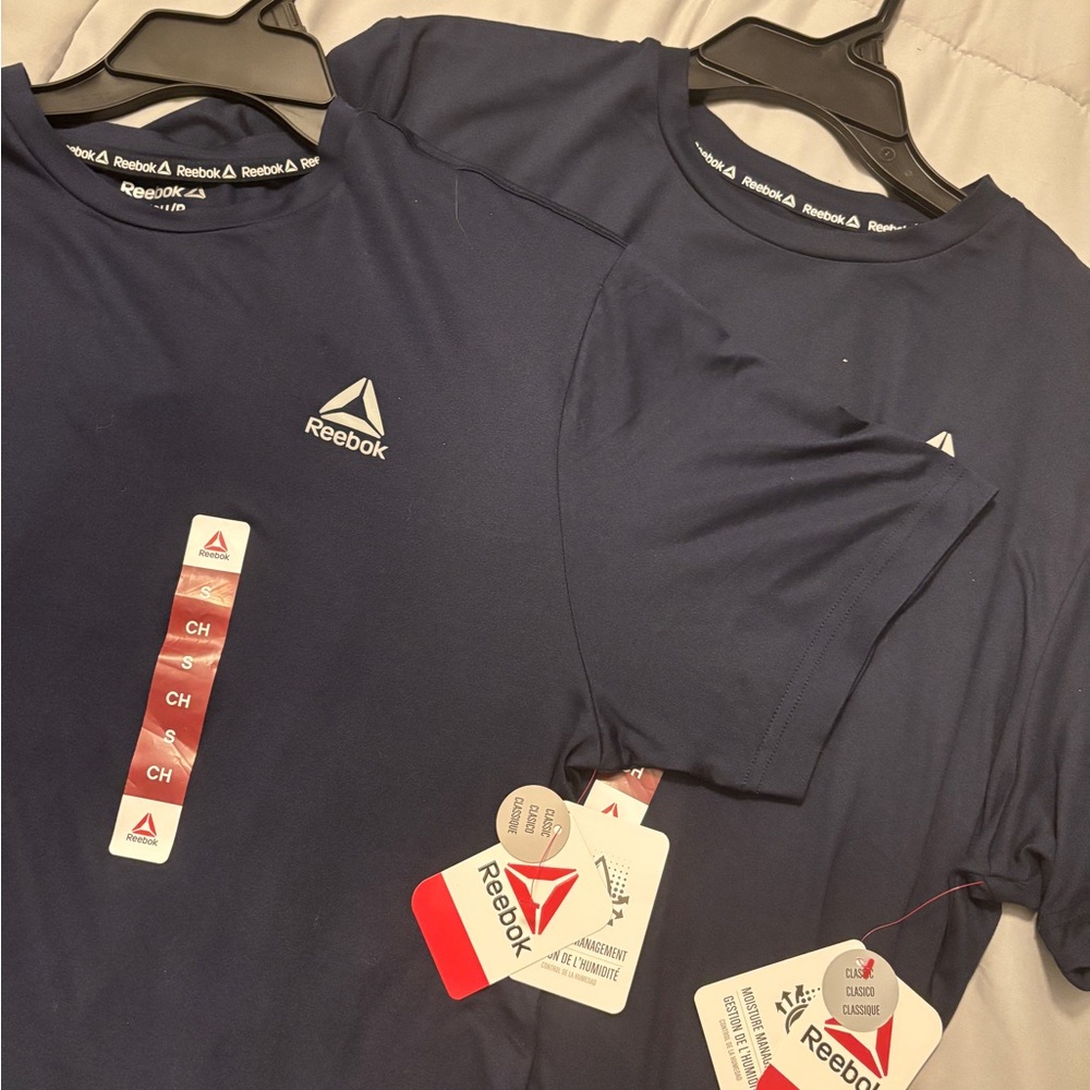 NWT Reebok Men's Navy Blue T-Shirt bundle of 2